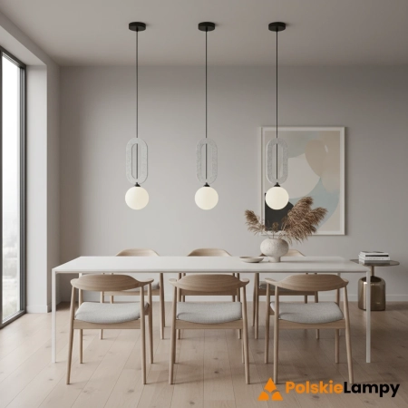 Lampa wisząca szara filcowa z kulistym kloszem PND-59839-1-LGR z serii Masso - Lampy Italux