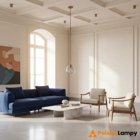 Lampa wisząca szklana złota 1-punktowa PND-40824-1-GD z serii FELIS - Lampy Italux