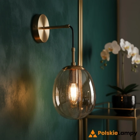 Kinkiet złoty szklany 1-punktowy WL-40825-1-GD z serii Meolo - Lampy Italux