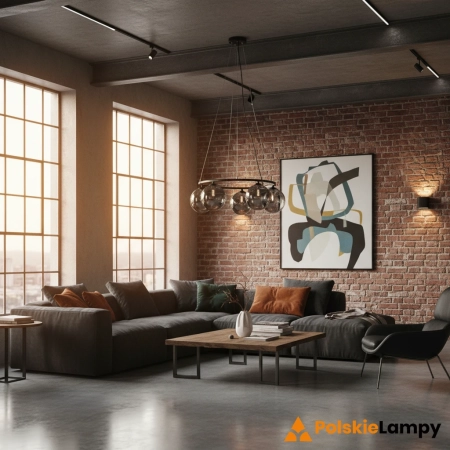 Lampa wisząca czarna okrągła 5-punktowa PND-1098-5R-BK z serii Molite - Lampy Italux