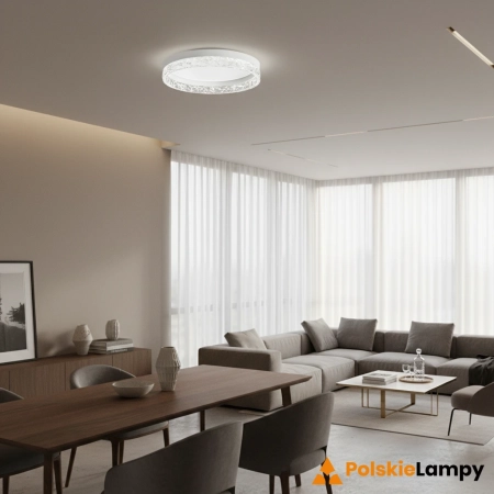 Plafon LED okrągły biały 50cm PLF-68590-WH z serii Rante - Lampy Italux