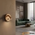 Kinkiet aluminiowy złoty okrągły LED WL-53742-1-GD z serii Furla - Lampy Italux