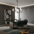 Lampa wisząca czarna metalowa z marmurowymi kulami PND-95331-6-BK z serii Santos - Lampy Italux