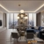 Lampa wisząca złota metalowa z ceramicznymi detalami PND-94981-4B-GD z serii Evans - Lampy Italux