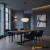 Lampa wisząca czarna metalowa z mlecznym kloszem PND-23541A-1-BK-OP z serii Gater - Lampy Italux