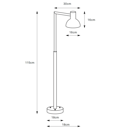 Zewnętrzna lampa stojąca NUBI 1L Black 109118 - Markslojd