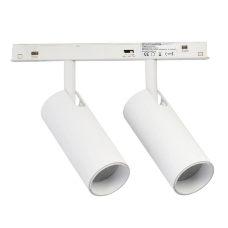 Azzardo Reflektor magnetyczny biały aluminiowy 2-punktowy AZ6515 z serii NIKO