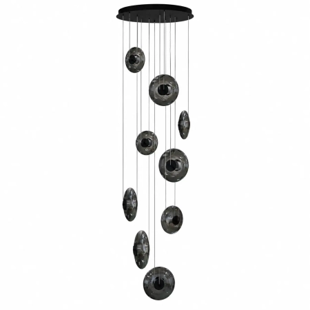Azzardo Lampa wisząca szklana dymiona 9-punktowa AZ7255 z serii ANDORA