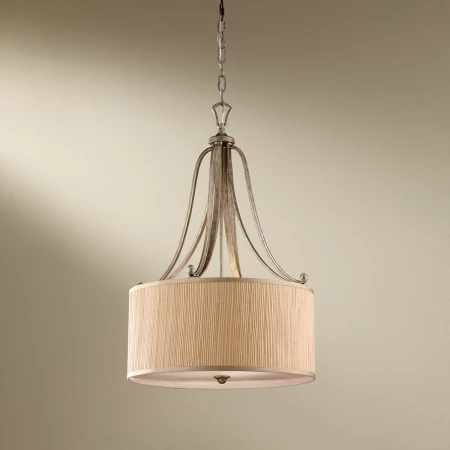 Lampa wisząca beżowa abażur ABBEY FE/ABBEY/P Elstead