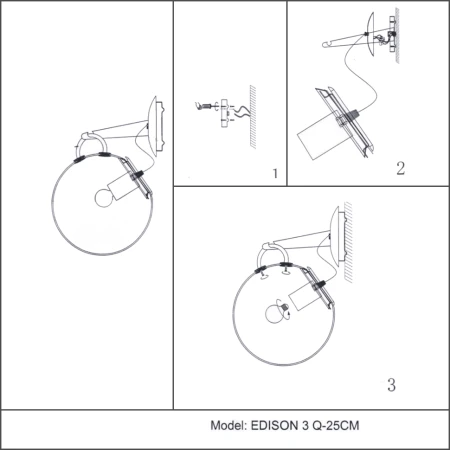 Kinkiet nowoczesny EDISON chrom AB6020-1S - Azzardo