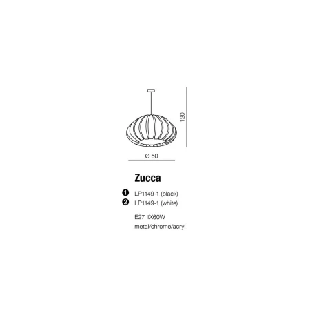 Lampa wisząca Zucca BLACK AZZARDO - AZ0591 - Azzardo