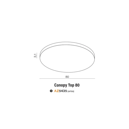Podsufitka CANOPY TOP 80cm WH -  AZ5435 - Azzardo