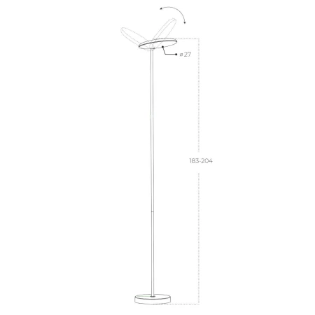 Lampa podłogowa złota CARPA FLOOR DIMM GO AZ6307 - AZzardo