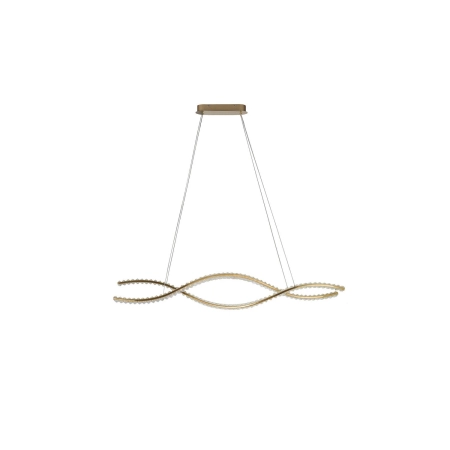 Azzardo Lampa wisząca aluminiowa złota 120cm LED AZ6563 z serii SPARK WAVES
