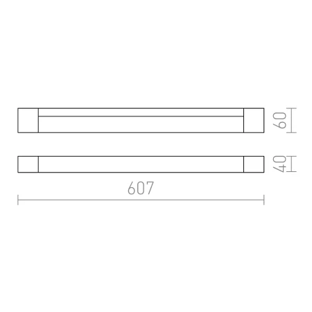 Kinkiet nowoczesny PERISA 60 14W IP44 alu R10264 - Rendl