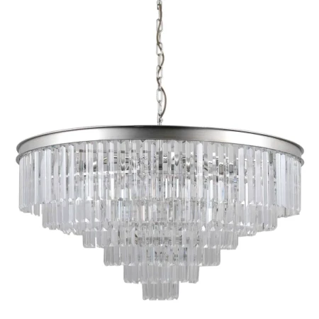 Lampa kryształowa wisząca VERDES PND-44372-14A-SLVR-BRW - Italux