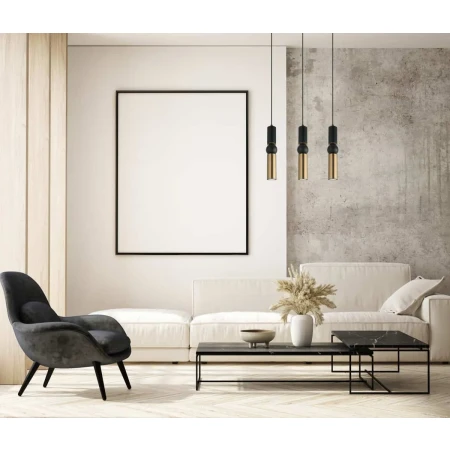 Lampa wisząca nowoczesna Isidora PND-14290-3A-BK-BRO - Italux