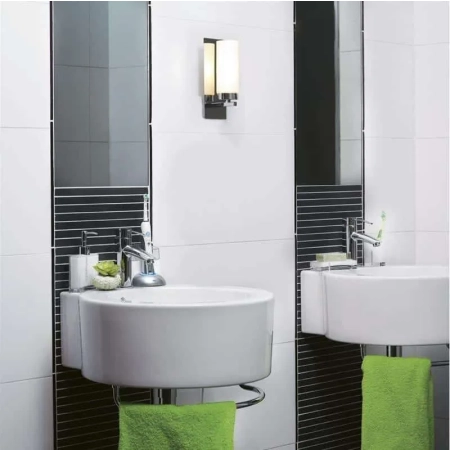 Kinkiet nowoczesny NORRSUNDET IP44 Chrom/Biały 102476 - Markslojd