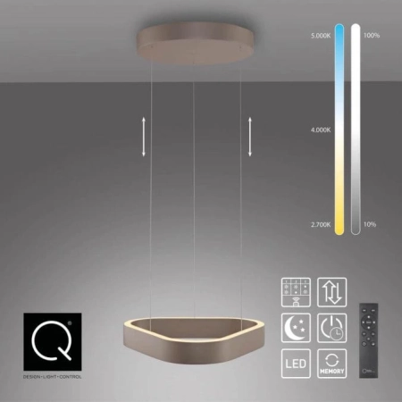 Lampa wisząca designerska na pilota Q-STRETTO 2689-97 - Paul Neuhaus