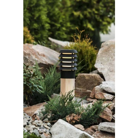 Lampa stojąca na ogród drewniana ALTA 85CM 1440B - Norlys