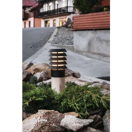 Lampa stojąca na ogród drewniana ALTA 85CM 1440B - Norlys