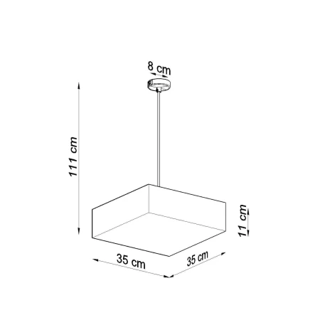 Lampa wisząca nowoczesna HORUS 35 biały SL.0132 - Sollux