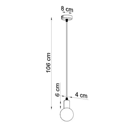 Lampa wisząca EDISON biała SL.0150 - Sollux