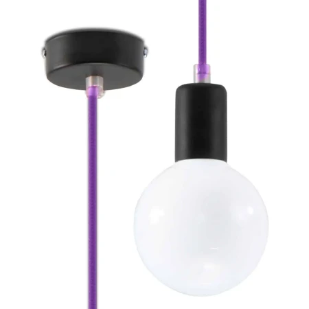 Lampa wisząca EDISON fioletowa SL.0156 - Sollux