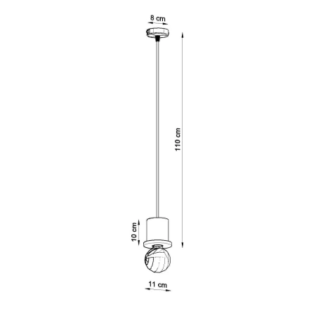 Lampa drewniana wisząca MILO SL.0284 - Sollux