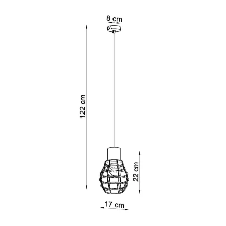Lampa loft wisząca LUGO SL.0285 - Sollux