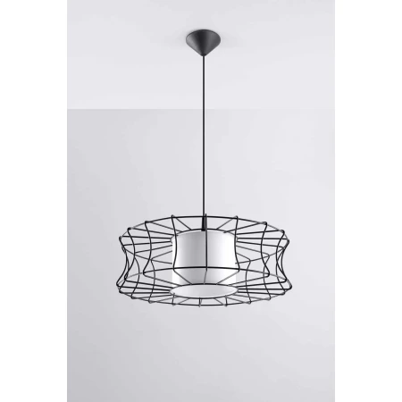 Lampa loft wisząca SALERNO czarna SL.0300 - Sollux