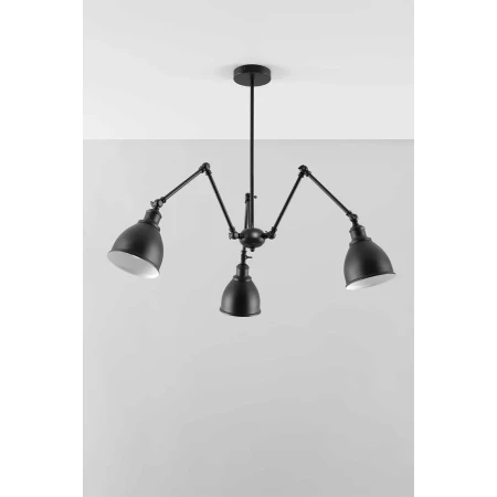 Żyrandol STARK KLOSZ 3 czarny SL.0614 - Sollux