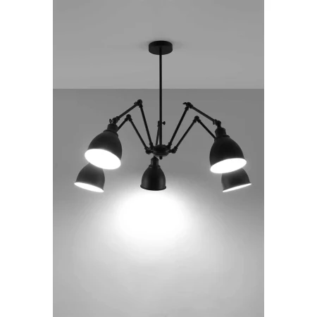 Żyrandol STARK KLOSZ 5 czarny SL.0615 - Sollux