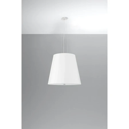 Żyrandol z abażurem GENEVE 50 biały SL.0735 - Sollux