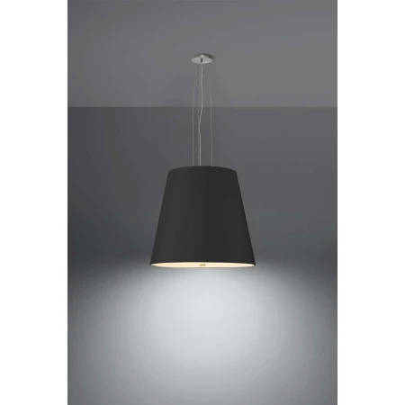 Żyrandol z abażurem GENEVE 50 czarny SL.0736 - Sollux