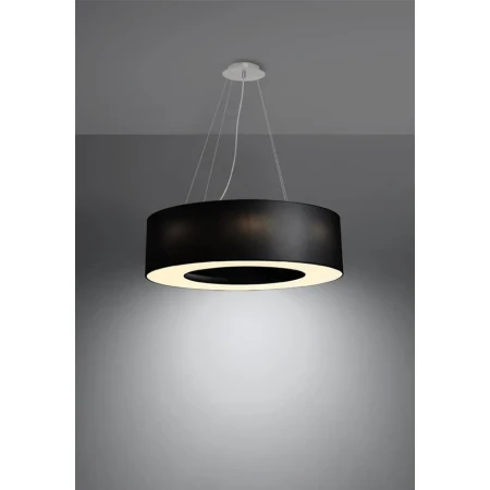 Żyrandol z abażurem SATURNO 70 czarny SL.0752 - Sollux