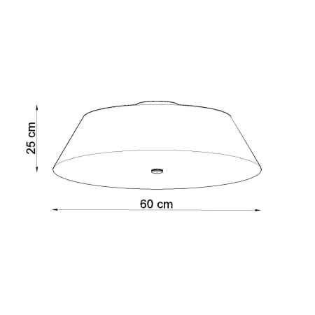 Plafon VEGA 60 biały SL.0767 - Sollux