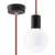 Lampa wisząca EDISON czarno-czerwona SL.0158 - Sollux