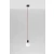 Lampa wisząca EDISON czarno-czerwona SL.0158 - Sollux