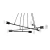 Lampa stylowa wisząca ASTRAL 6 czarna SL.0617 - Sollux