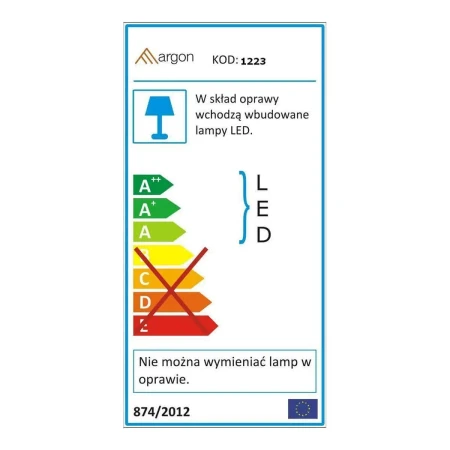Lampa wisząca nowoczesna DARLING LED 1223 czarna - Argon