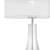 Lampa stołowa AMAZONKA 3031 designerska biała z przezroczysta - Argon