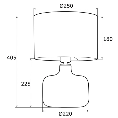 Lampa stołowa BEJA 4236 szklana podstawa czarna - Argon