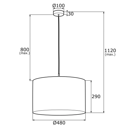 Lampa wisząca abażur KASER 4285 elegancka - Argon