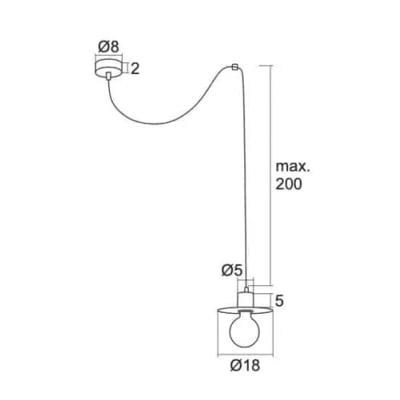 Lampa loft wisząca pojedyncza chromowa CORSO 3836 - Argon