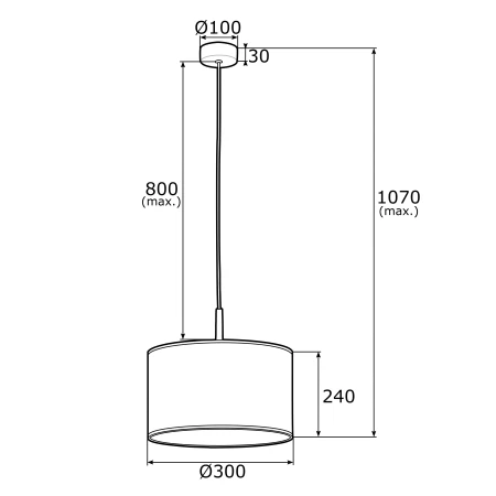 Lampa wisząca abażur KASER 4344 stylowa - Argon