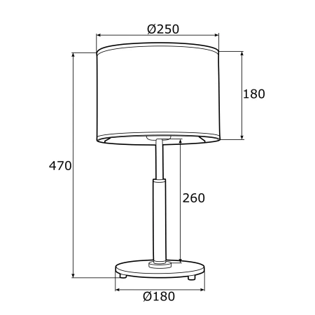 Lampa stołowa METIS 4289 czarny + złoty - Argon