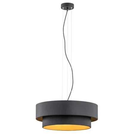 Lampa wisząca nowoczesna okręgi FOXY 1411 czerń i złoto – Argon