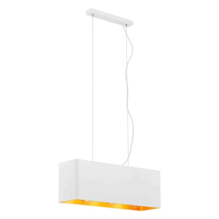 Lampa wisząca prostokąt  CRATO1424 biel i złoto – Argon