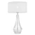 Lampa stołowa AMAZONKA 3031 designerska biała z przezroczysta - Argon